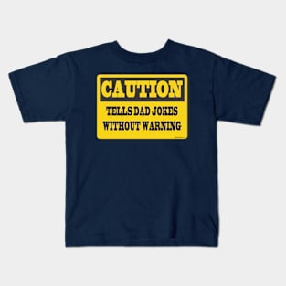 Warning-Dad jokes Kids T-Shirt